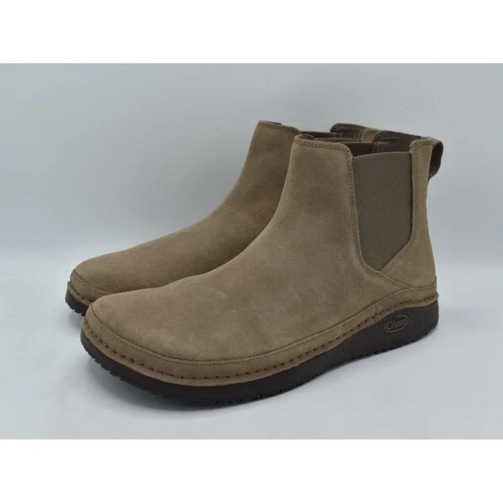 Chaco Mens Size 8 Poania Earth Brown Suede‎ Chelsea Boots Shoes
